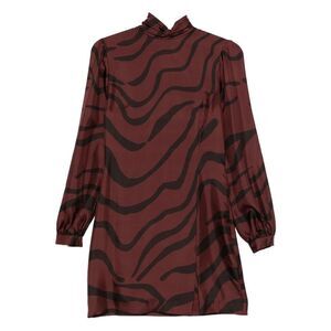 Raquel Diniz Women Mini Dress With Wave Print And High Neck